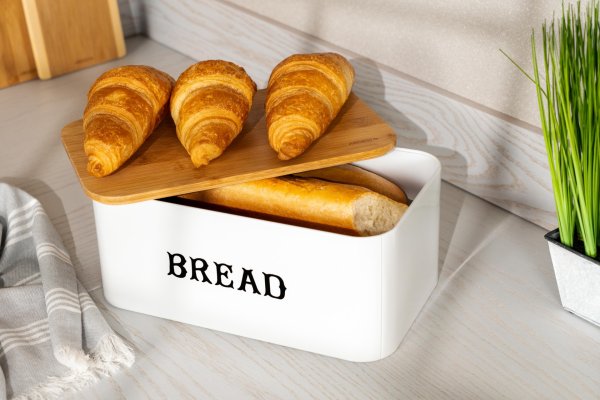 Хлібниця Ardesto Midori 30*18*15 см, метал/бамбук, біла