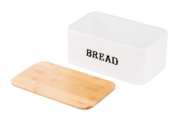 Хлібниця Ardesto Midori 30*18*15 см, метал/бамбук, біла