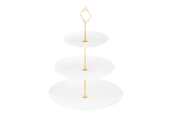 Блюдо 3-х ярусне Ardesto, 26,5*32 см, порцеляна