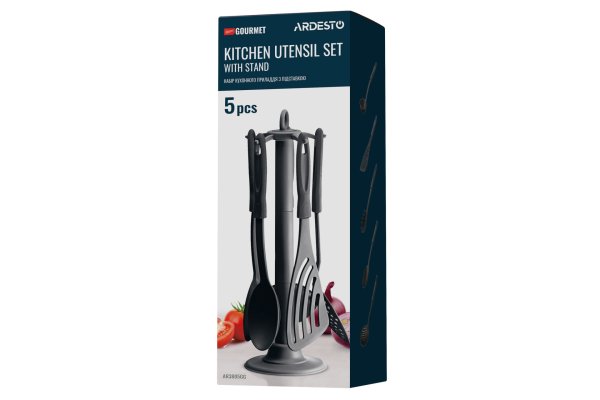 Набір кухонного приладдя Ardesto Gemini Gourmet, чорний, 5 шт.