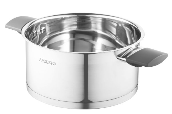 Каструля Ardesto Gemini Trento, скляна кришка, 3 л, нержавіюча сталь