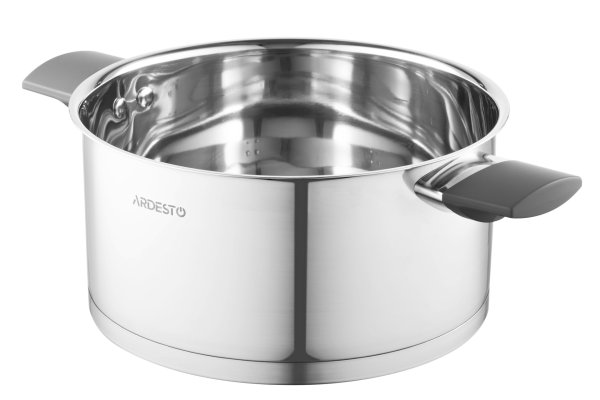 Каструля Ardesto Gemini Trento, скляна кришка, 3.9 л, нержавіюча сталь